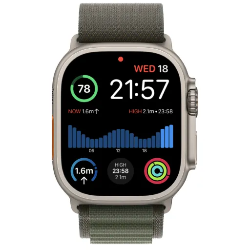 Apple Watch face with tide bars complication